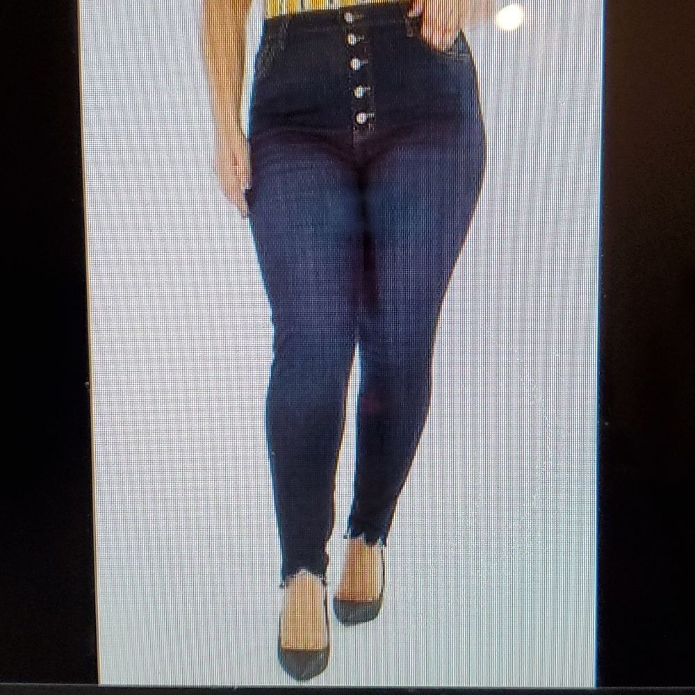 KanCan High Rise Skinny with Button Fly XL New
